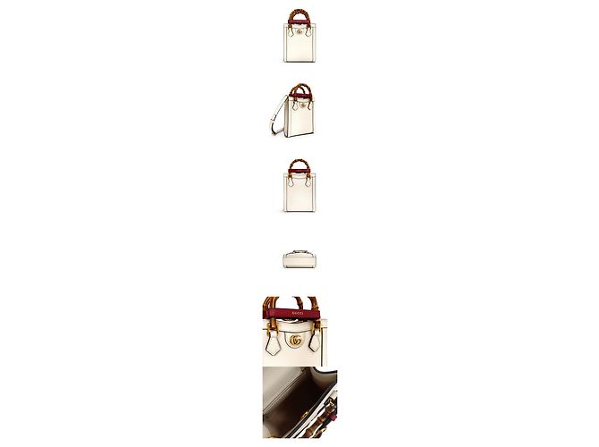 Gucci Borsa Diana Mini Tote Bianca Mai Usata Bianco - vista 2