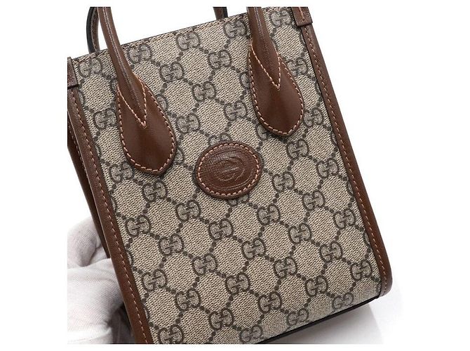 Gucci Mini Tote Bag e borsa a tracolla GG Supreme - vista 8