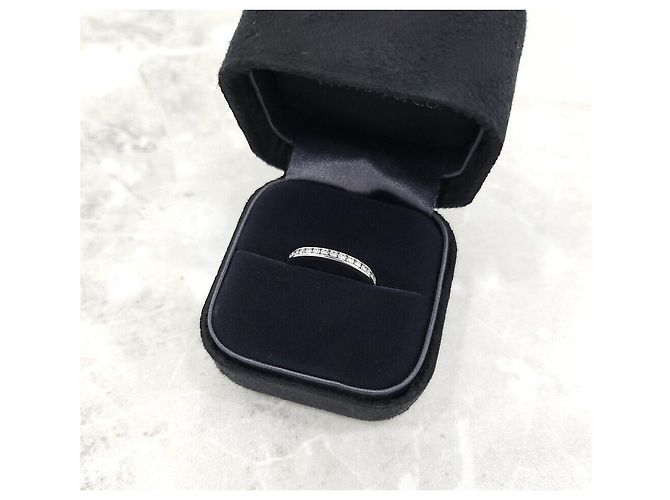 Tiffany & Co Platin Solitär Half Eternity Ring Größe - Ansicht 6
