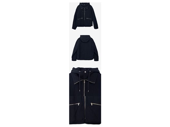 Hermès Giacca con cappuccio inutilizzata Marine Navy Blu - vista 2