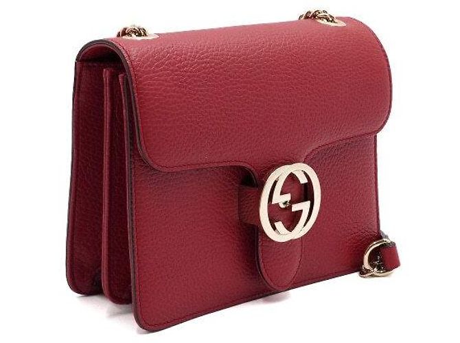 Gucci Borsa a spalla e borsa a tracolla rossa con piccola catena intrecciata - vista 3