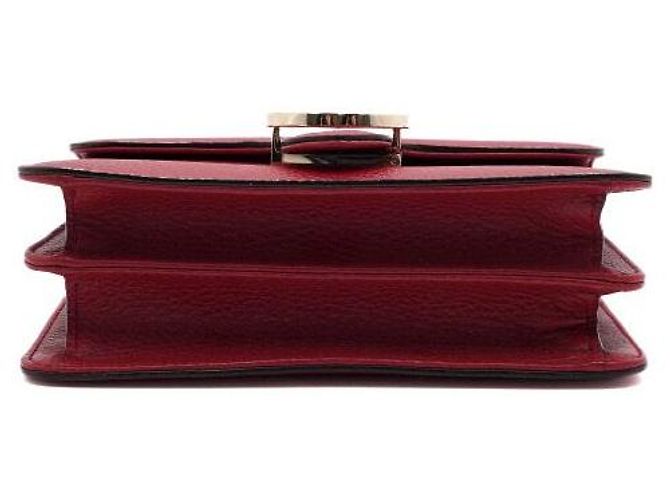 Gucci Borsa a spalla e borsa a tracolla rossa con piccola catena intrecciata - vista 7