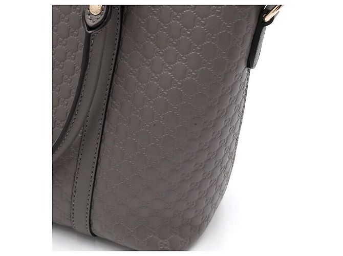 Gucci Borsa Tote e Borsa a Tracolla Micro GG Sima Leather Gray - vista 10