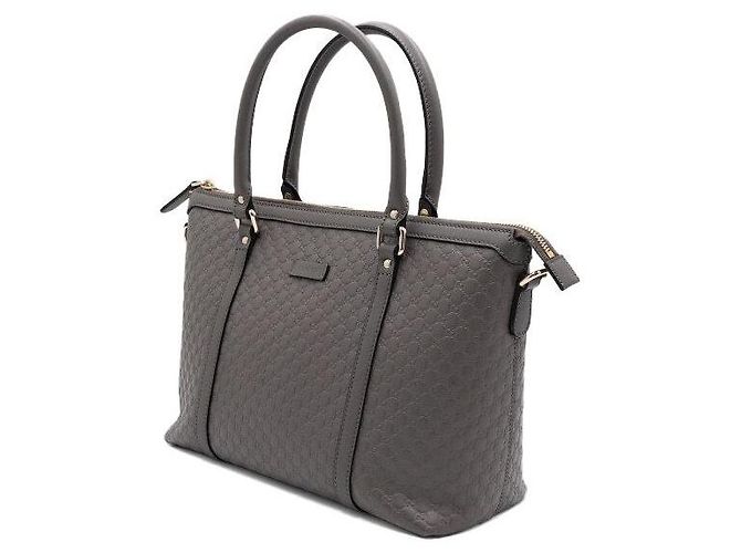 Gucci Borsa Tote e Borsa a Tracolla Micro GG Sima Leather Gray - vista 2