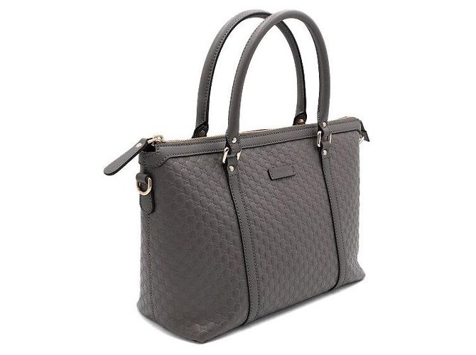 Gucci Borsa Tote e Borsa a Tracolla Micro GG Sima Leather Gray - vista 3