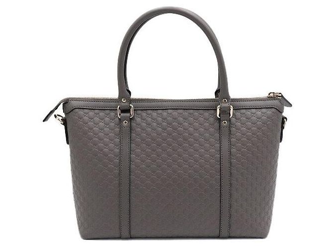 Gucci Borsa Tote e Borsa a Tracolla Micro GG Sima Leather Gray - vista 4