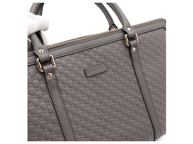 Gucci Borsa Tote e Borsa a Tracolla Micro GG Sima Leather Gray - vista 9