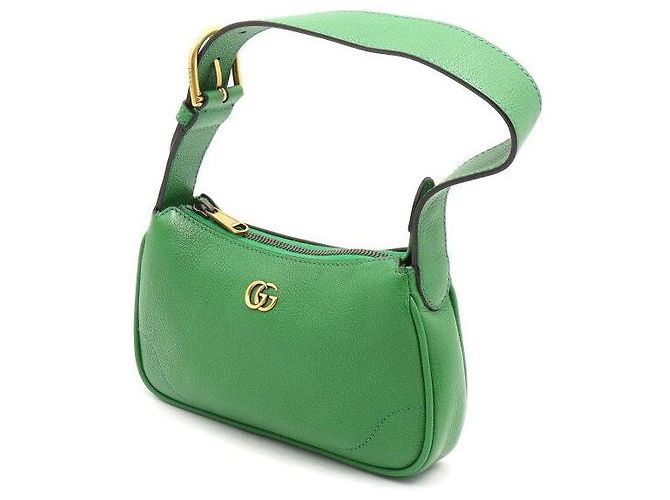 Gucci Borsa a tracolla hobo mini Aphrodite in pelle verde - vista 2