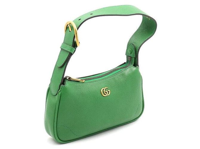 Gucci Borsa a tracolla hobo mini Aphrodite in pelle verde - vista 3