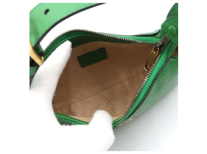 Gucci Borsa a tracolla hobo mini Aphrodite in pelle verde - vista 5