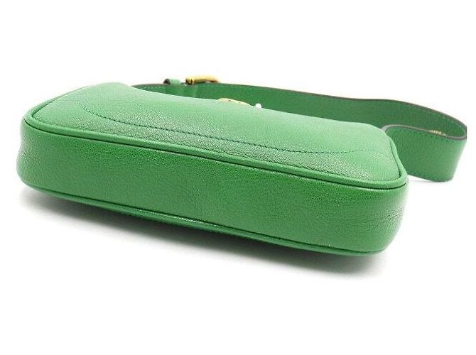 Gucci Borsa a tracolla hobo mini Aphrodite in pelle verde - vista 6