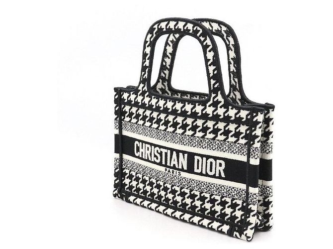 Dior Mini mala Book Tote bordada com micro pied-de-poule - vista 2