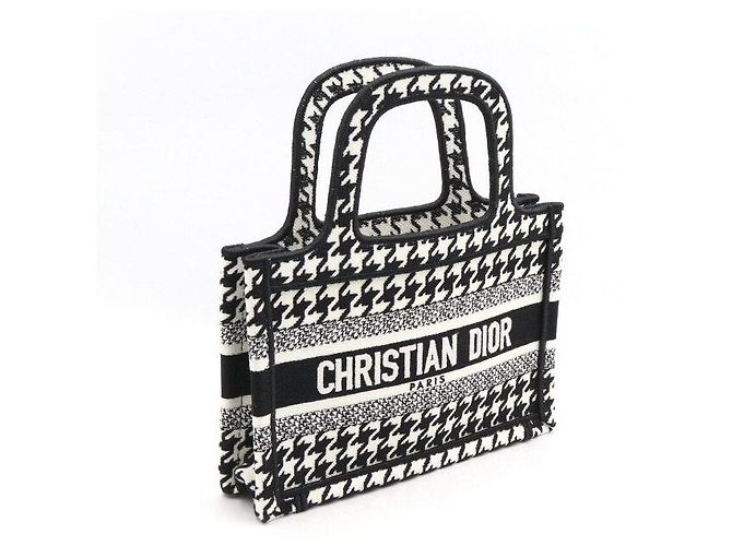 Dior Mini mala Book Tote bordada com micro pied-de-poule - vista 3