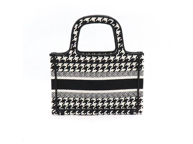 Dior Mini mala Book Tote bordada com micro pied-de-poule - vista 4