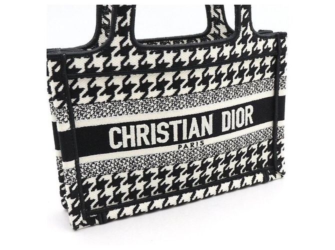 Dior Mini mala Book Tote bordada com micro pied-de-poule - vista 7