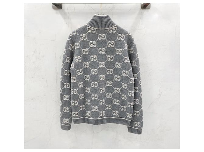 Gucci Cardigan con zip in jacquard Boucle Stitch Marrone - vista 2