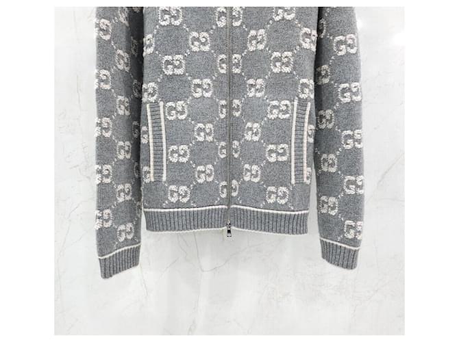 Gucci Cardigan con zip in jacquard Boucle Stitch Marrone - vista 4