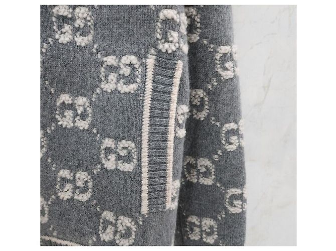 Gucci Cardigan con zip in jacquard Boucle Stitch Marrone - vista 8