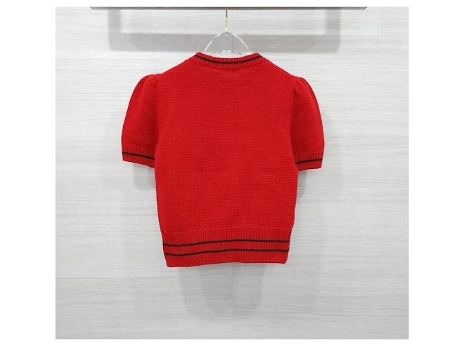 Dior Jersey de punto de lana y cachemira rojo - vista 2