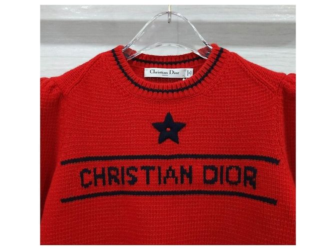Dior Jersey de punto de lana y cachemira rojo - vista 3