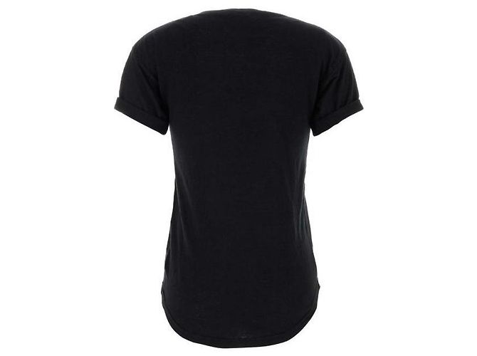 Isabel Marant KOLDIA Leinen T-Shirt mit Logo Schwarz - Ansicht 5