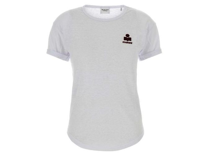 Isabel Marant KOLDIA Leinen T-Shirt mit Logo - Ansicht 4