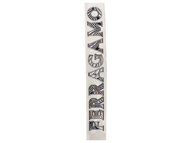 Salvatore Ferragamo Bandana in seta con stampa Brezza Bianco - vista 6