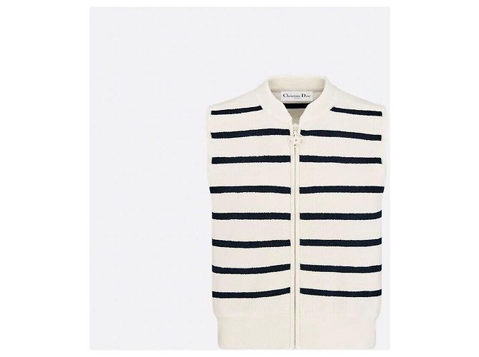 Dior Riviera Terry Strick-Weste mit Reißverschluss - Ansicht 9