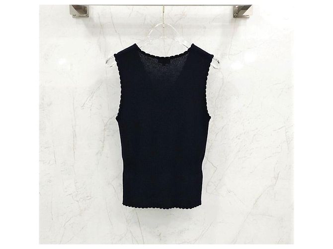 Chanel Ärmelloses Oberteil aus Wolle Pre-Collection Silber - Ansicht 2