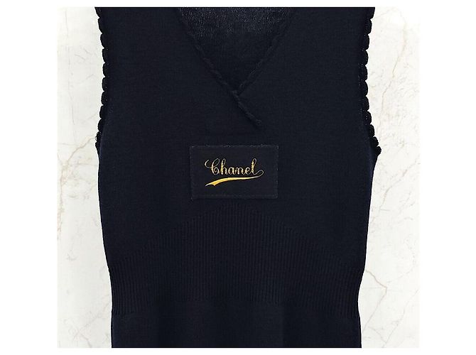 Chanel Ärmelloses Oberteil aus Wolle Pre-Collection Silber - Ansicht 4