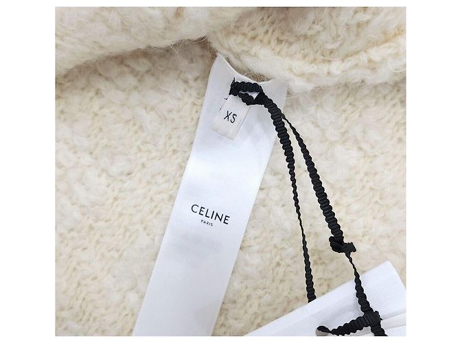 Céline Alpaka-Woll-Cardigan-Jacke Weiß - Ansicht 5