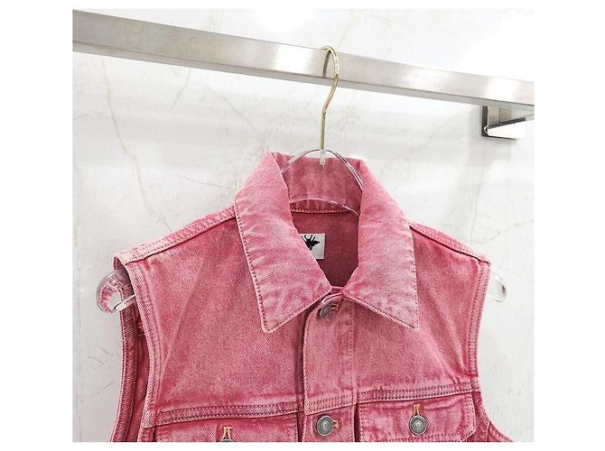 Dior Chaleco de denim rosa - vista 3