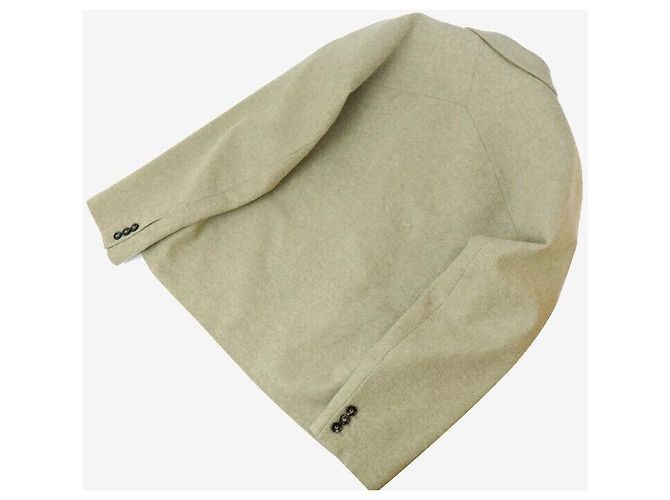 Bottega Veneta Abrigo de lana Verde Beige Castaño - vista 2