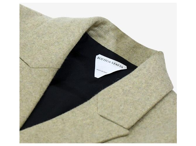 Bottega Veneta Abrigo de lana Verde Beige Castaño - vista 3