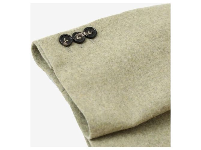 Bottega Veneta Abrigo de lana Verde Beige Castaño - vista 5