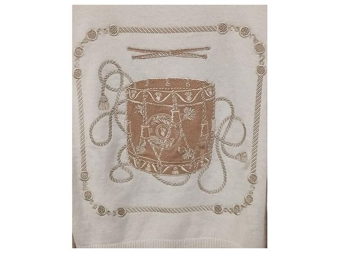 Hermès Jersey de punto de cashmere Blanco - vista 2