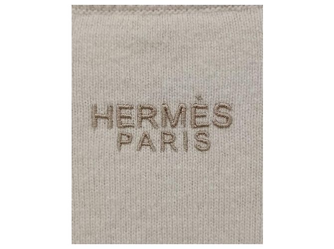 Hermès Jersey de punto de cashmere Blanco - vista 3