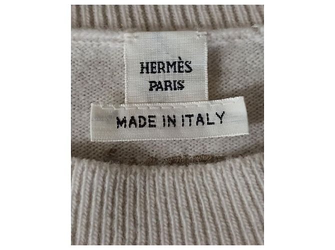 Hermès Jersey de punto de cashmere Blanco - vista 5