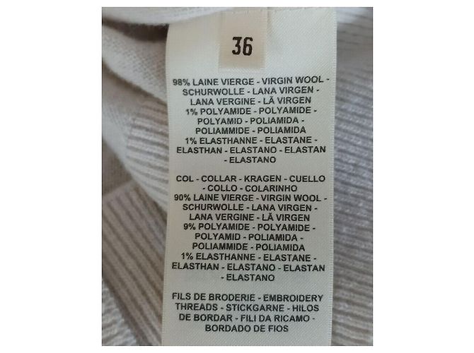 Hermès Jersey de punto de cashmere Blanco - vista 6