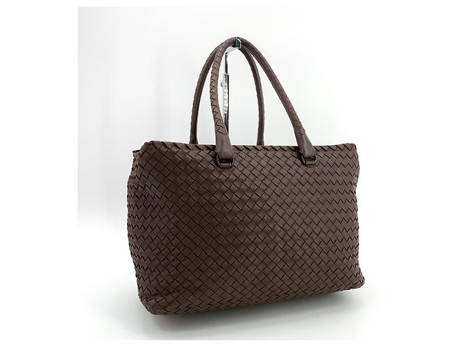 Bottega Veneta Borsa Tote e Borsa a Tracolla Intrecciato Marrone - vista 9