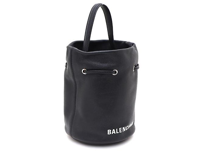 Balenciaga Borsa a secchiello e borsa a tracolla Everyday XS con coulisse Nero - vista 2