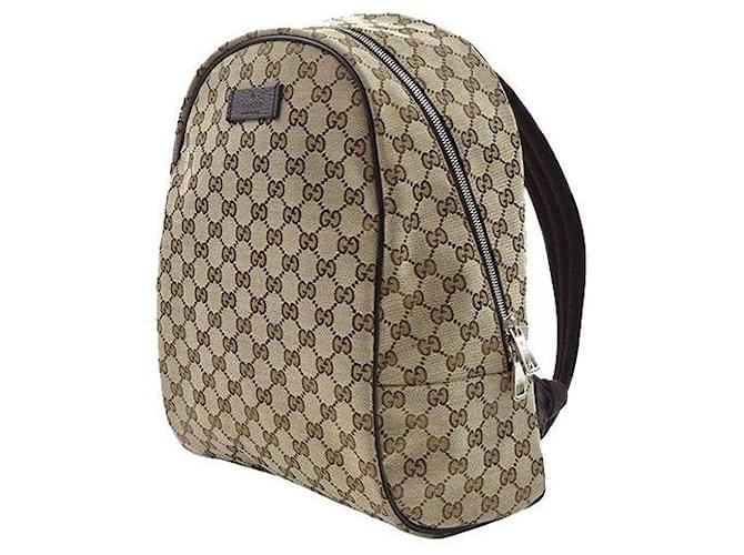 Gucci Leinenschrucksack Braun - Ansicht 2