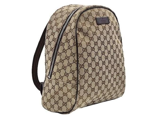 Gucci Leinenschrucksack Braun - Ansicht 3