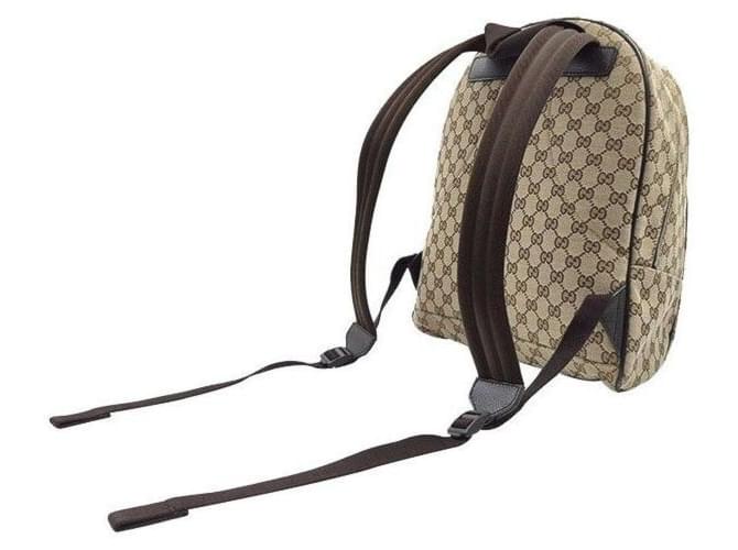 Gucci Leinenschrucksack Braun - Ansicht 4