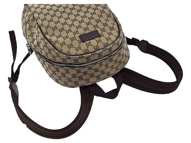 Gucci Leinenschrucksack Braun - Ansicht 5
