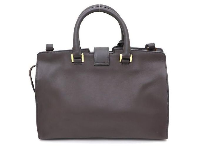 Saint Laurent Cabas Small Tote and Shoulder Bag Marrone - vista 3