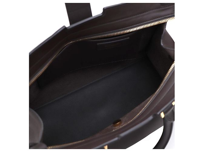 Saint Laurent Cabas Small Tote and Shoulder Bag Marrone - vista 8