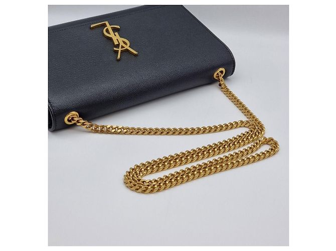 Saint Laurent Borsa a spalla e crossbody dorata - vista 9