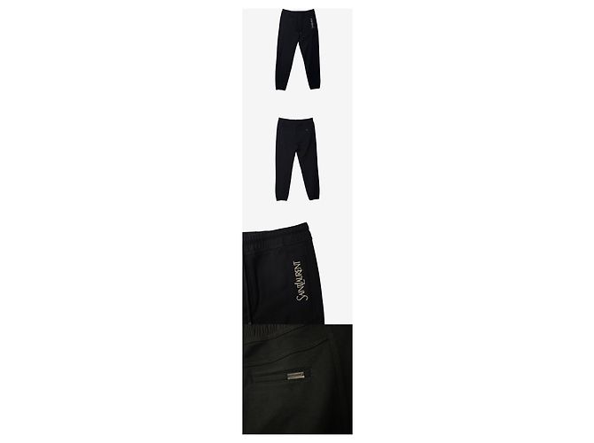 Saint Laurent Pantaloni da allenamento da uomo Nero - vista 2