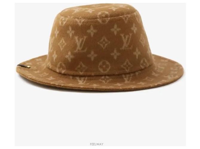 Louis Vuitton Monogram Woll-Bucket-Hat Braun - Ansicht 2